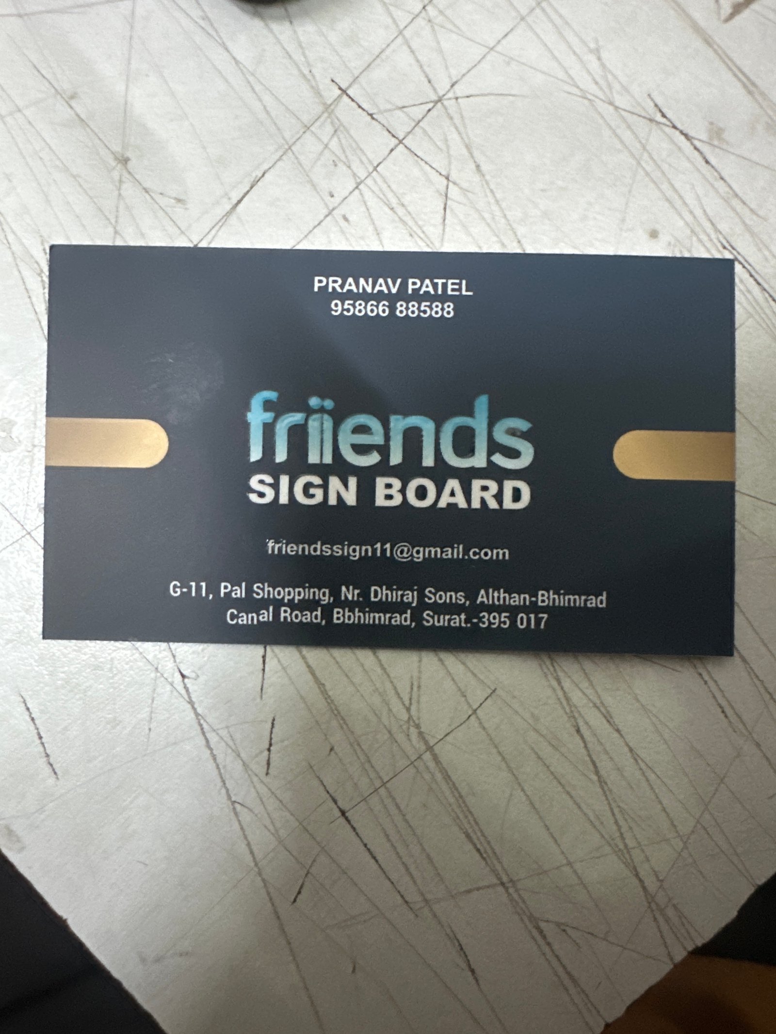 Friends sign Board